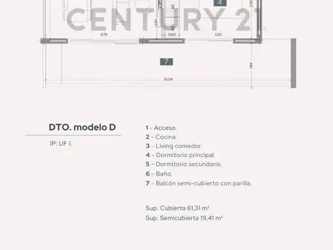 Departamento en Venta de 2 ambientes