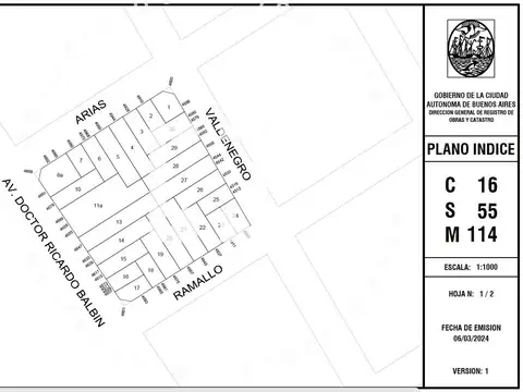 Terreno en Venta en Saavedra, USD 299.000