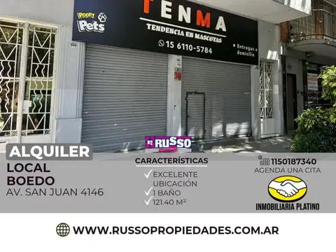 Alquiler local comercial - Boedo, CABA