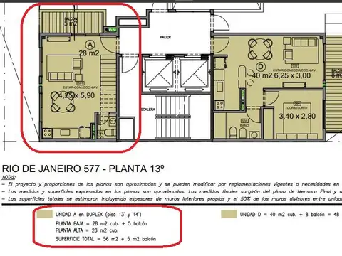 Departamento en Venta de 2 ambientes