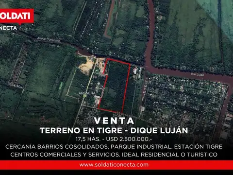 Terreno en Dique Lujan