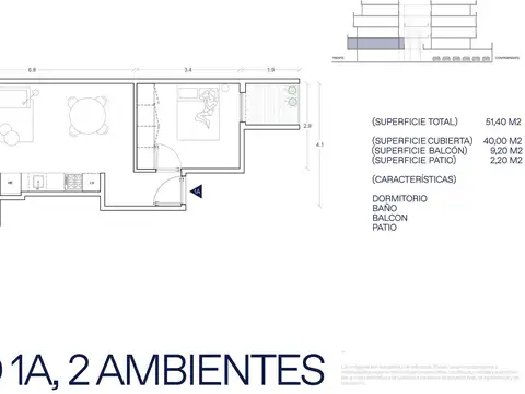 Departamento en Venta en Colegiales, USD 160.000