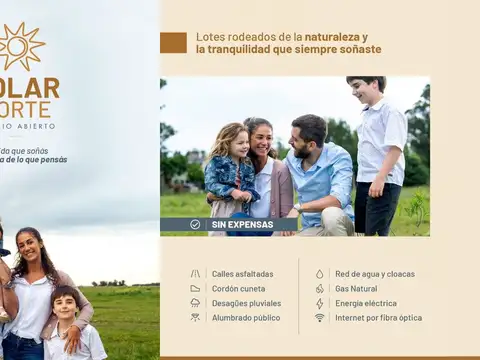 VENTA LOTE BARRIO ABIERTO SOLAR NORTE