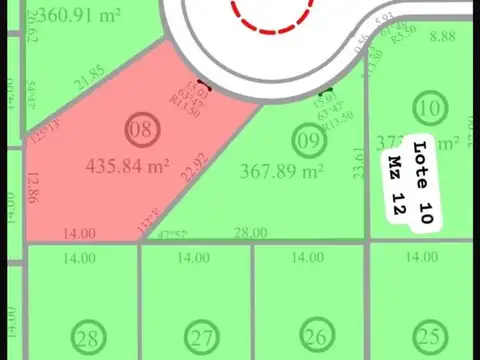 Terreno en Venta de 358,0 m2