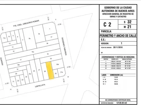 Lote en venta en Parque Patricios