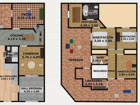 Casa 5 ambientes con 3 baños