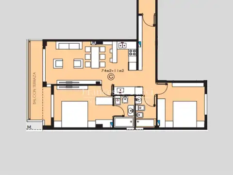 Departamento en Venta de 3 ambientes
