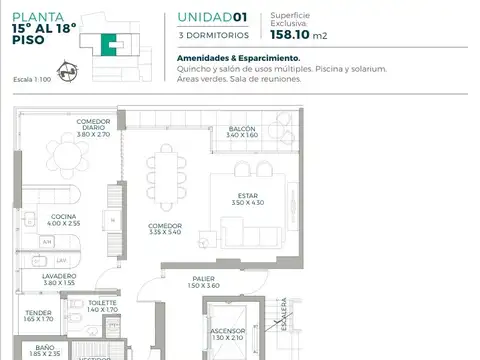 Departamento en Venta de 4 ambientes