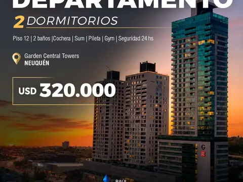 Venta de Departamento 2 Dormitorios,  en Garden central towers, Neuquen