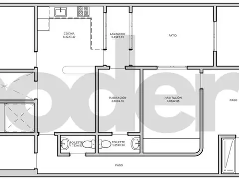 Departamento 5 ambientes con 4 baños