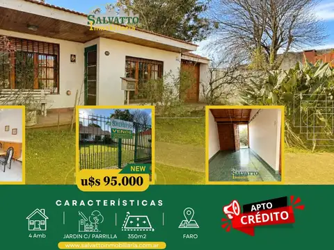 Chalet apto crédito sobre lote propio de 350 m²