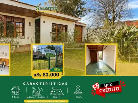 Chalet en lote propio, verde y apto crédito
