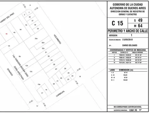 LOTE 451M2 VENTA VILLA URQUIZA 1550M2 VENDIBLES
