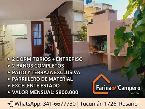 Casa al frente en 2 plantas 2 dormitorios 2 baños