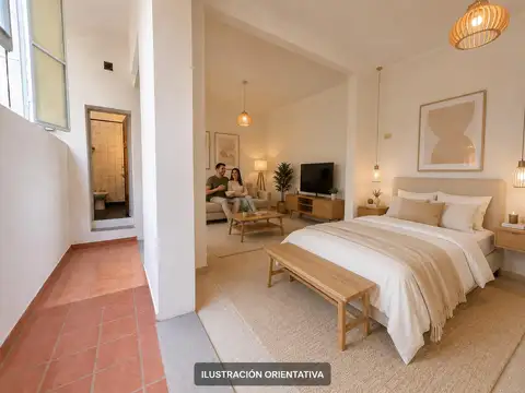 Departamento 2 ambientes con 1 baño