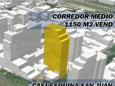 Terreno en Loria y San Juan, para 1150 m2 vendibles