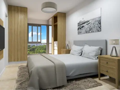 Departamento 2 ambientes con 2 baños