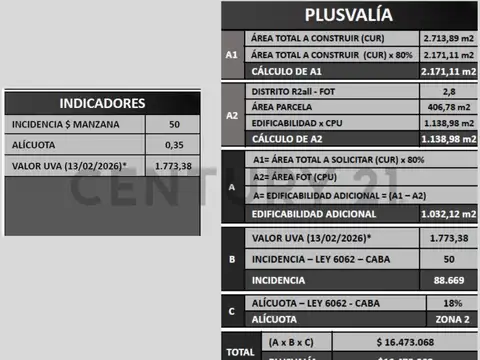 Terreno en Venta de 407,0 m2