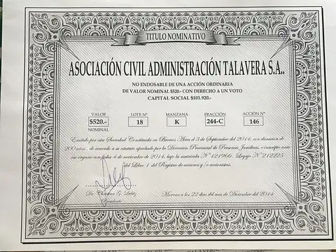 TERRENO EN BARRIO NAUTICO TALAVERA, FACILIDADES DE PAGO