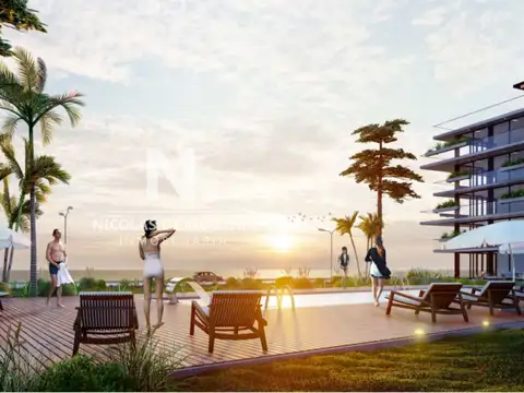 En venta apartamento de 1 dormitorio, con vista hermosa desde su balcon en Mansa