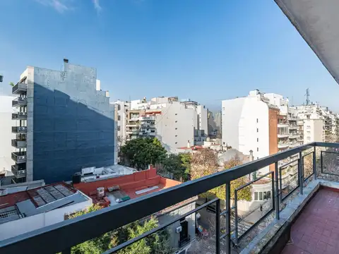 Amplio depto 4 dorm, frente, todo luz, Pza Güemes, Palermo.