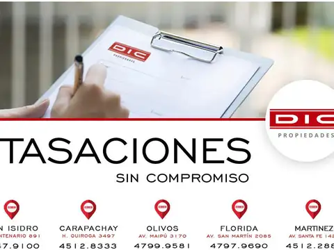 TASACIONES EN EL ACTO  |  ZONA NORTE Y CABA | DIC PROPIEDADES