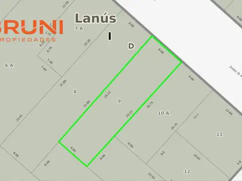 Venta Terreno en Gerli, Lanús  Provincia de Bs. As.