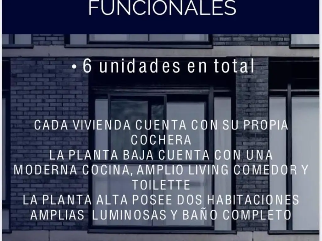 DUPLEX EN COMPLEJO  de  1 y 2 Dormitorios