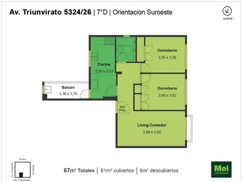 Avenida Triunvirato 5300, Piso 7