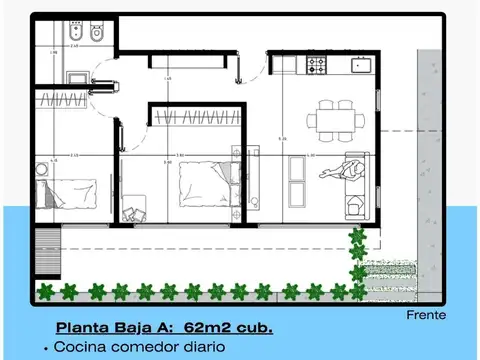 Departamento en Venta de 3 ambientes