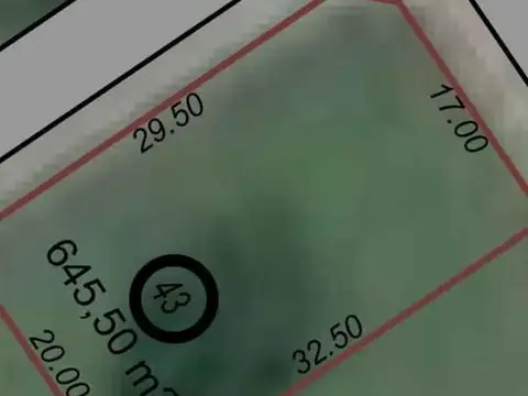 Terreno en Venta de 646,0 m2