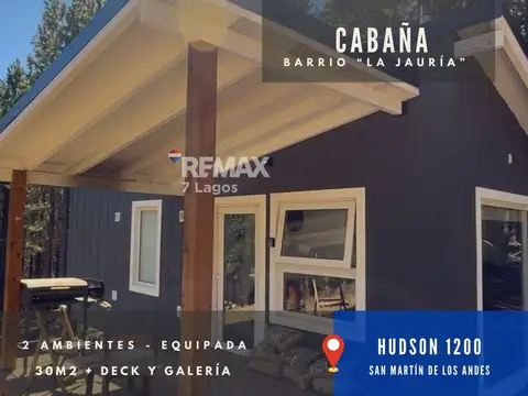 CABAÑA 2 AMBIENTES EN BOSQUE DE BARRIO PRIVADO