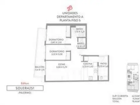 Departamento en Venta en Palermo Soho, USD 276.999