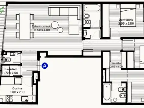 Departamento en Venta con 1 cocheras