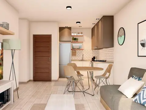 Departamento 2 ambientes con 1 baño