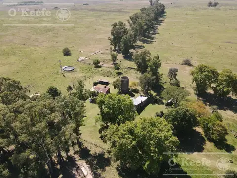Excelente campo sobre Ruta 6 con casco y mejoras