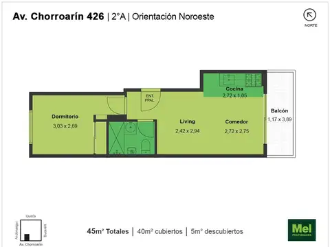 Chorroarin 400, Piso 2