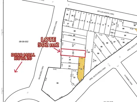 VENTA LOTE APTO DESARROLLO FRENTE DINO CORDOBA    