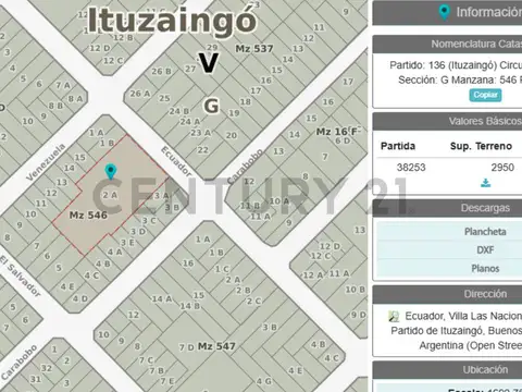 VENTA LOTE ITUZAINGO NORTE 3000 m2