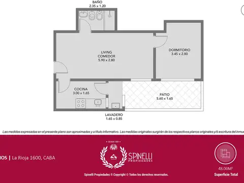 Departamento en Venta de 1 dormitorio