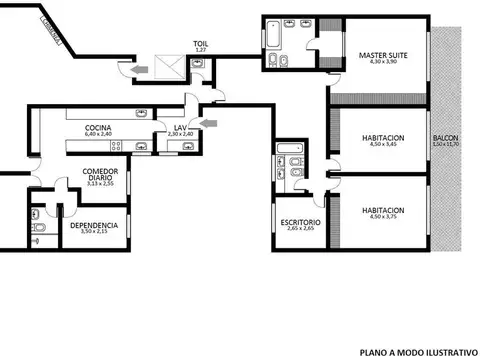Departamento en Venta de 4 dormitorios