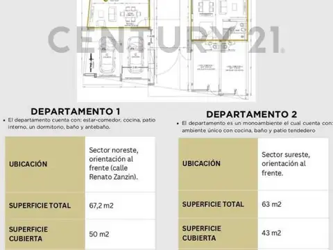 Departamento en Venta con 1 cocheras