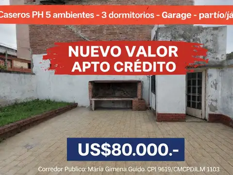 PH 5 ambientes 2 baños cochera y patio OPORTUNIDAD