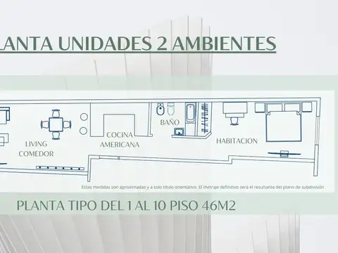Departamento en Venta de 2 ambientes