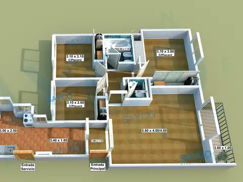 Departamento en Venta de 5 ambientes