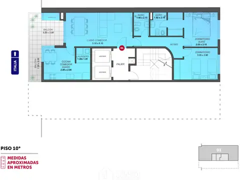 Departamento en Venta de 2 ambientes