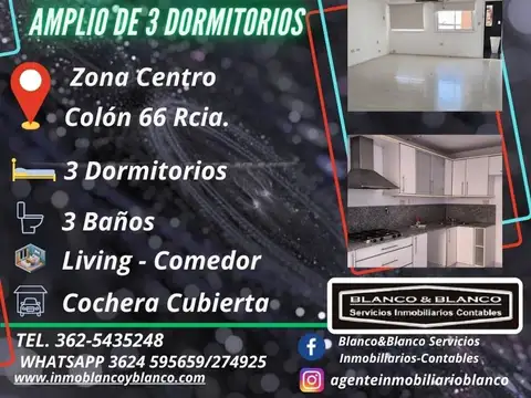 Se Vende Amplio Departamento de 3 dormitorios
