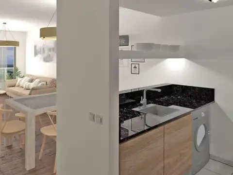 Departamento 2 ambientes con 1 baño