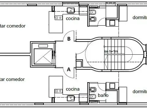 Venta Local / Oficina en Pichincha Rosario Dos niveles Cochera Doble Ingreso Baño. A Estrenar