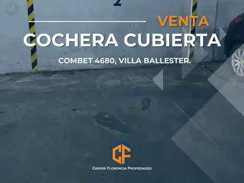 Venta De Cochera Cubierta En Zona Villa Ballester